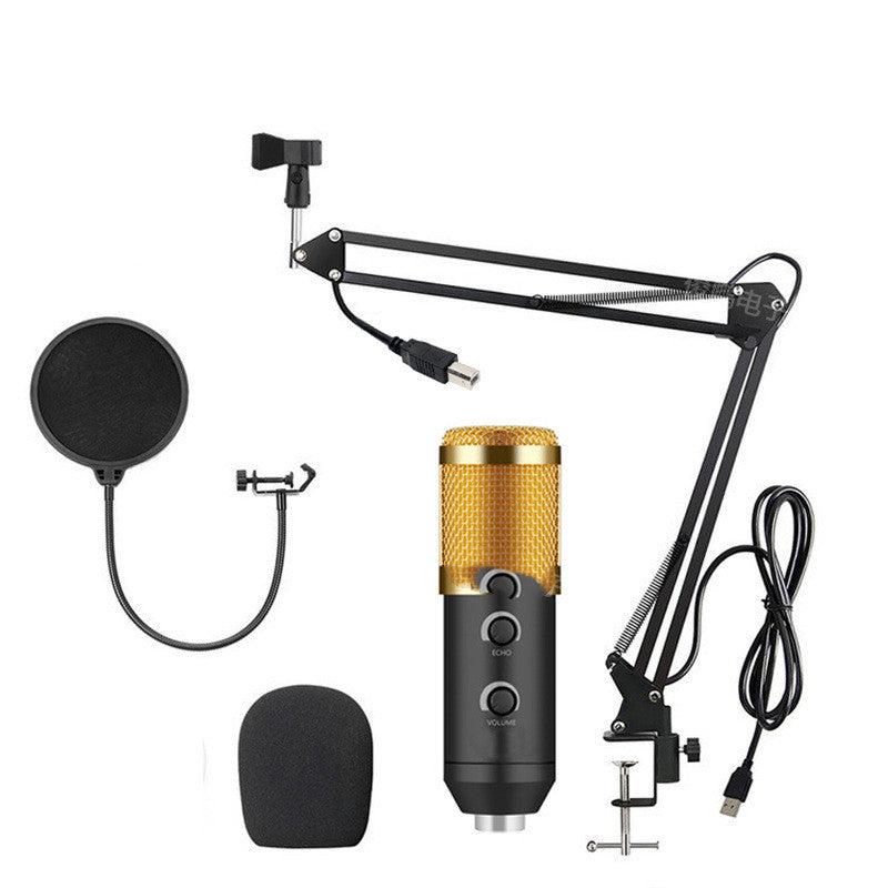 Computer Karaoke Live Chat Recording Microphone USB Condenser Microphone Live Set Microphone