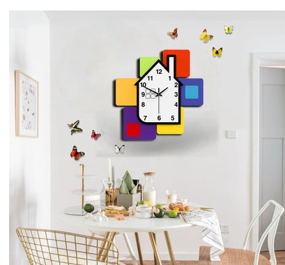 Child Creative Wall Clock Clock Children Room Clock Living Room Decoration Home