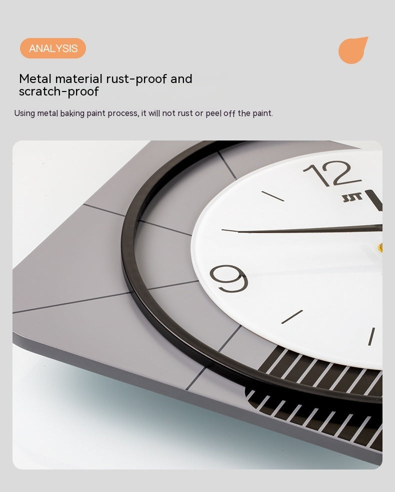 Light Luxury Wrought Iron Wall Decoration Hanging Clock