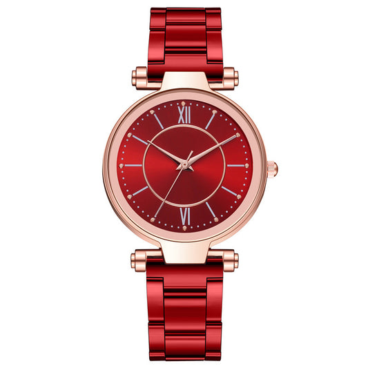 Steel belt female student casual quartz watch