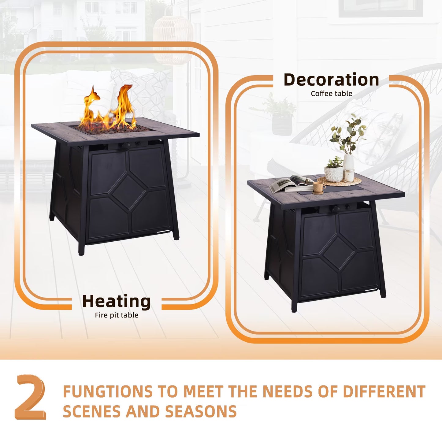 Steel Propane Gas Pit Table