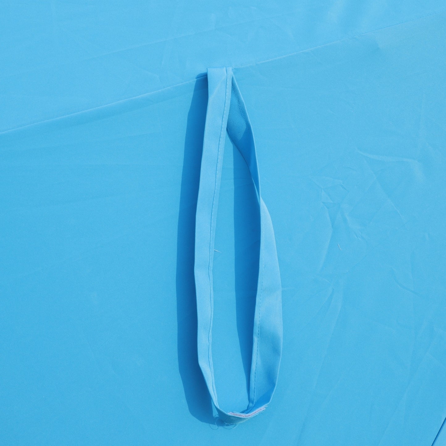 15x9ft Large Double-Sided Rectangular Outdoor Twin Patio Market Umbrella With Light And Base- Blue