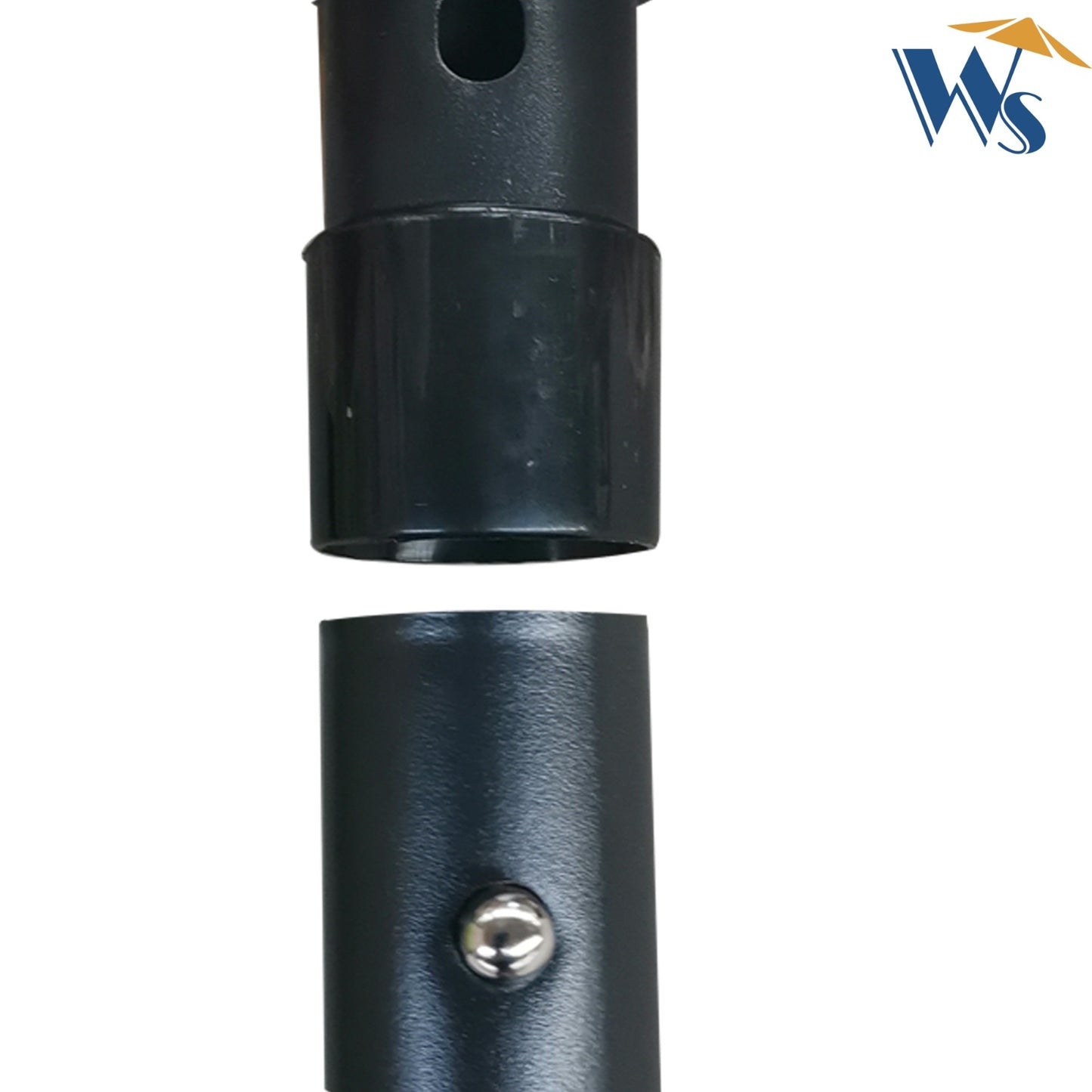 10x6.5ft Rectangular Patio Solar LED Umbrella With Crank And Push Button Tilt