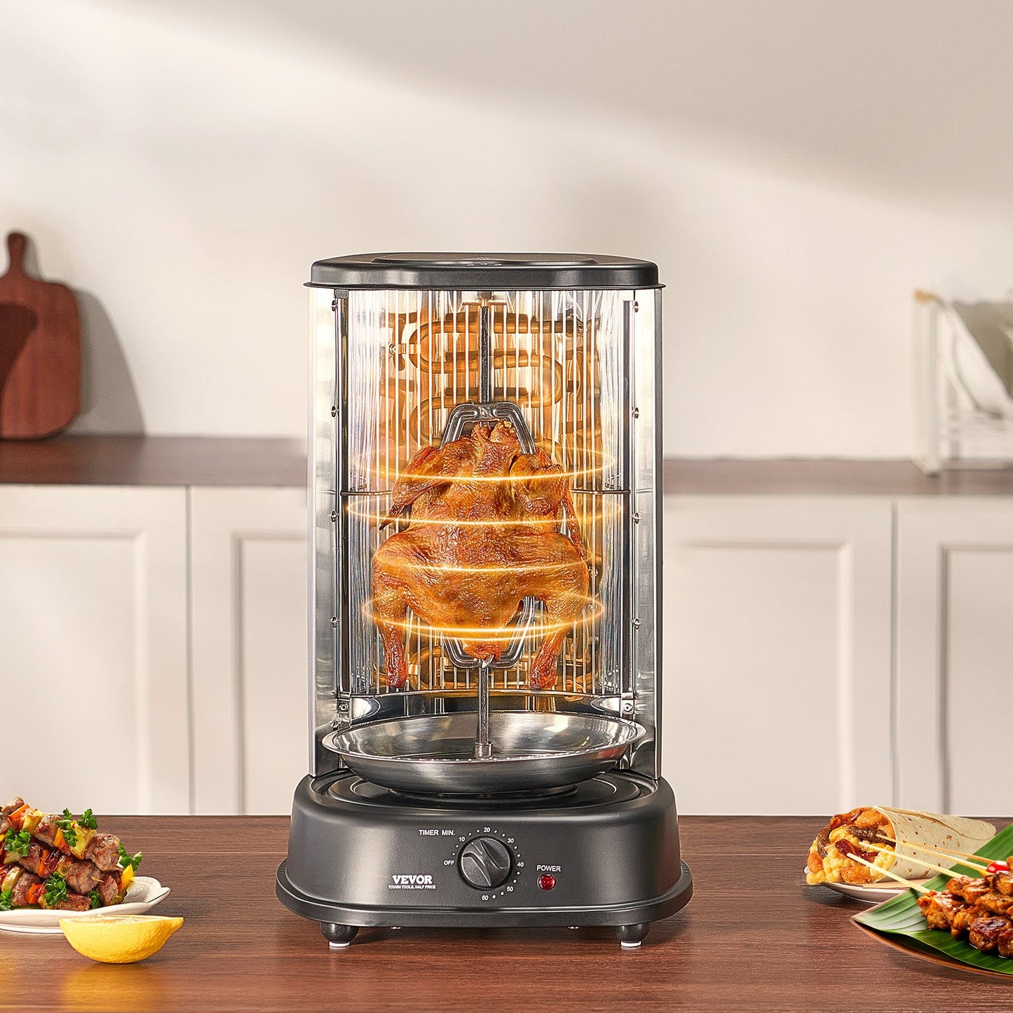 Stainless Steel Shawarma Grill Machine Vertical Gyro Rotisserie Doner