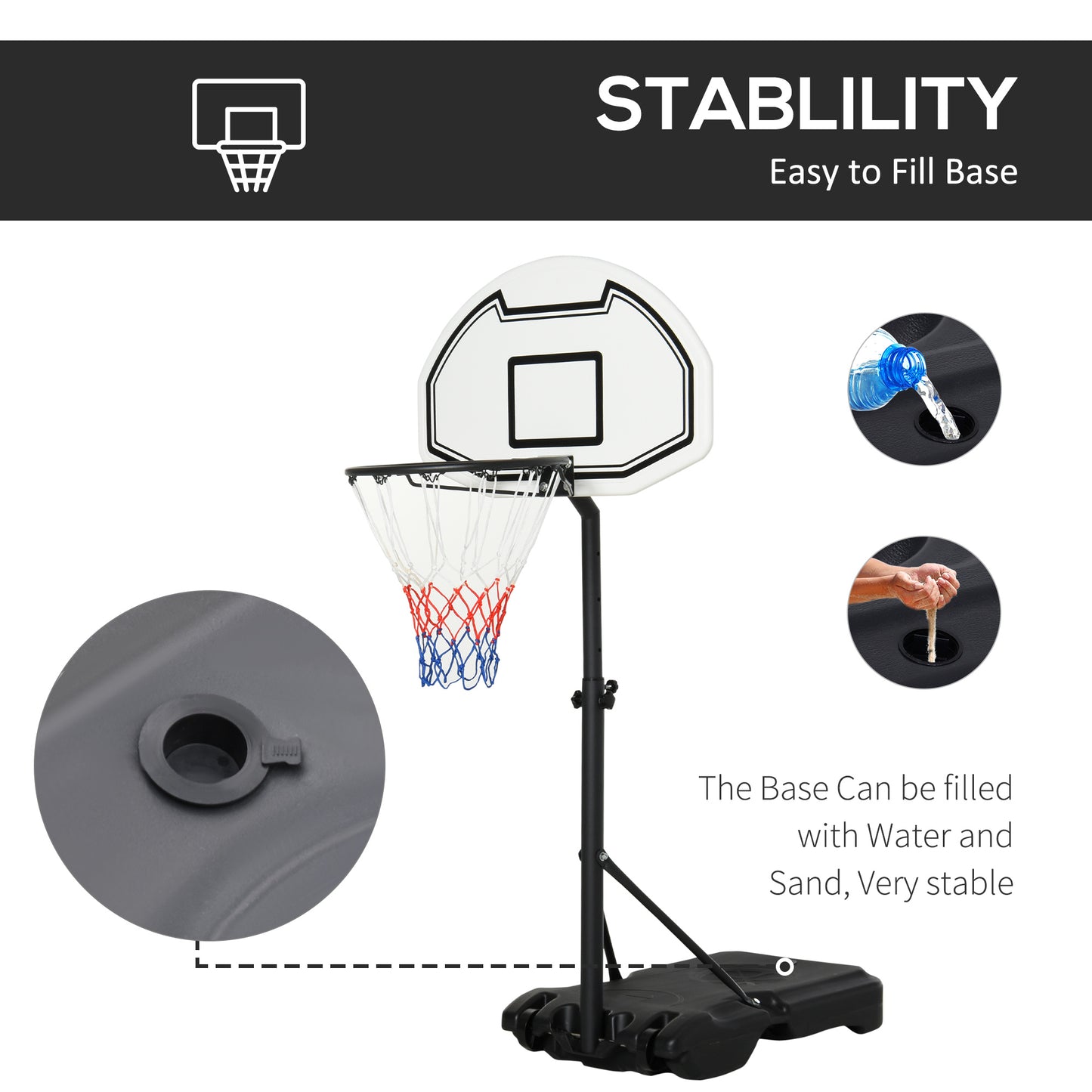 Height Adjustable Basketball Hoop