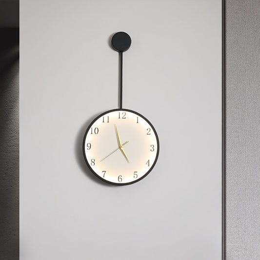 Modern Minimalist Living Room Mute Clock Wall Light