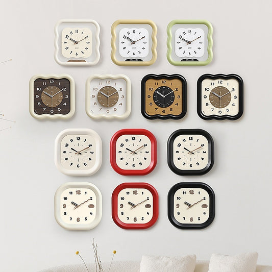 Punch-free Retro Cream Style Simple Wall Clock