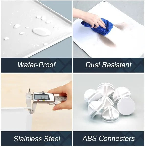 8 Cube Organizer Stackable Plastic Cube Storage Shelves Design Multifunctional Modular Closet Cabinet With Hanging Rod RT