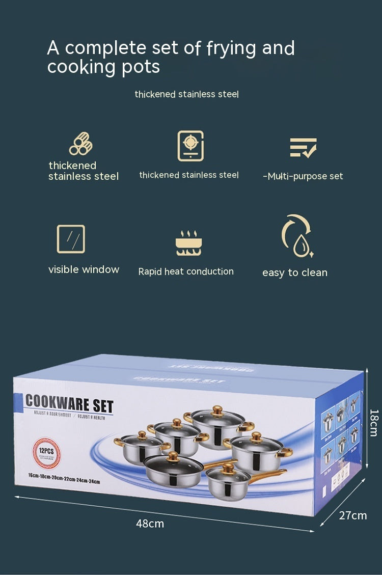 Thickened Stainless Steel Pot Suit