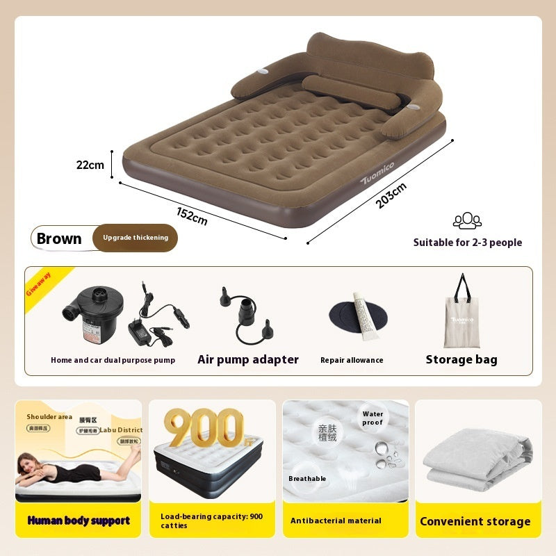 Inflatable Mattress With Electric Air Household Outdoor