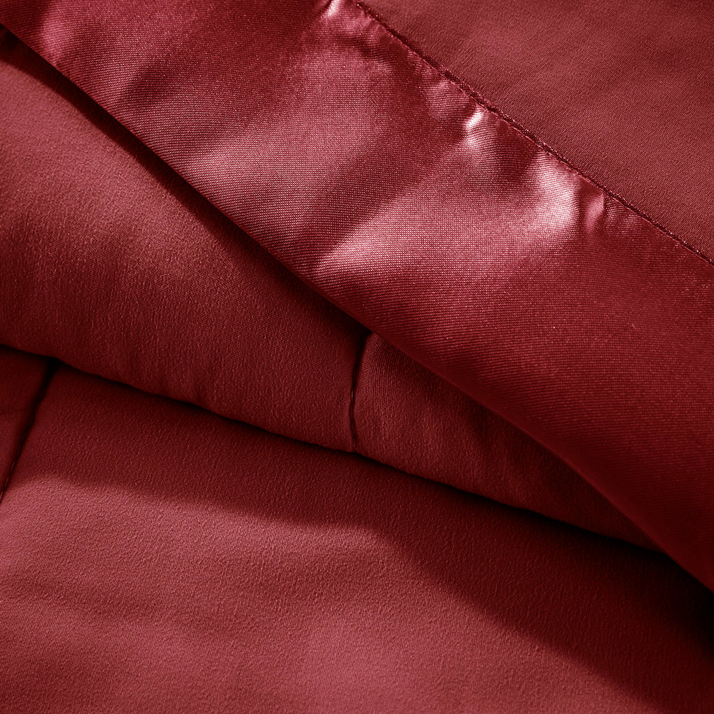 Lightweight Down Alternative Blanket with Satin Trim