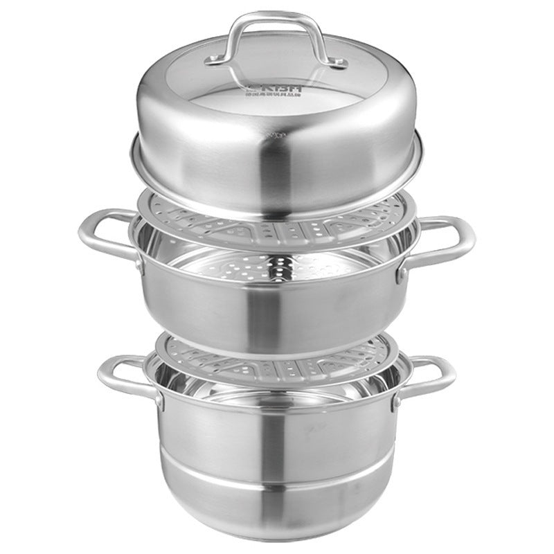 Stainless Steel Steamer Thickened Composite Bottom Steamed Buns