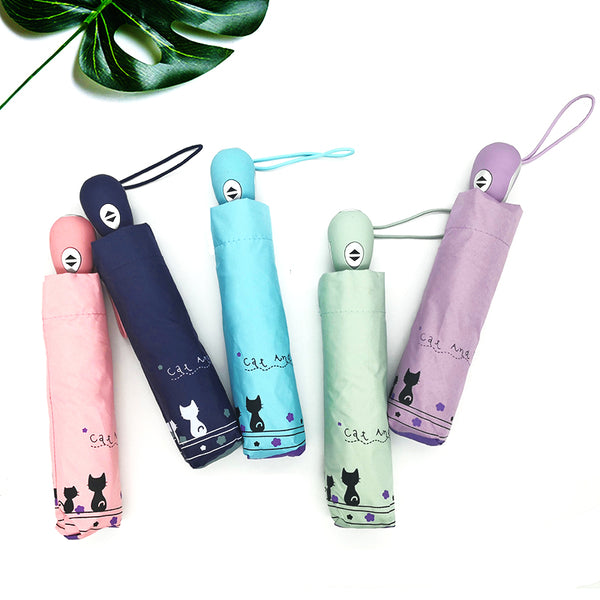 Kitten flower folding umbrella