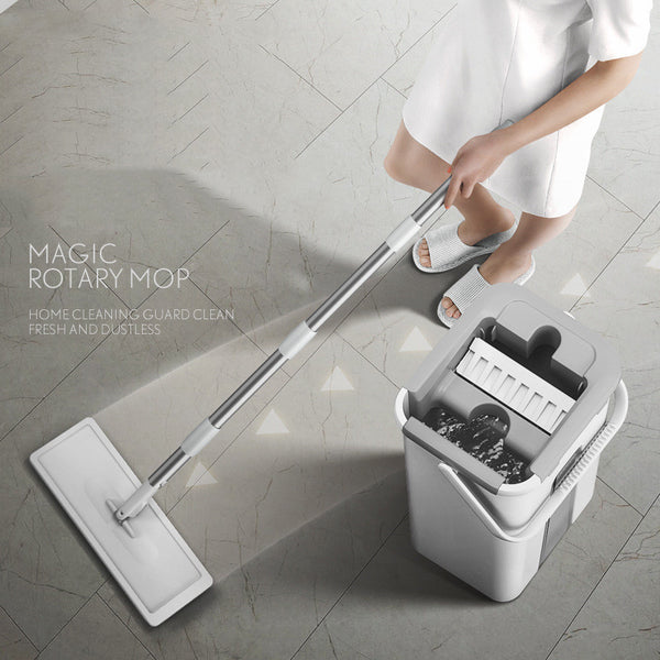 New Hand-free Household Flat Mop Labor-saving Lazy Mop Barrels Wet And Dry Dual-use Lazy Mop