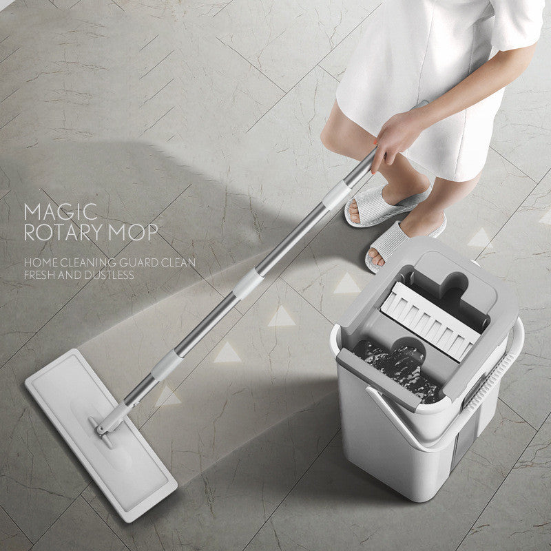 New Hand-free Household Flat Mop Labor-saving Lazy Mop Barrels Wet And Dry Dual-use Lazy Mop