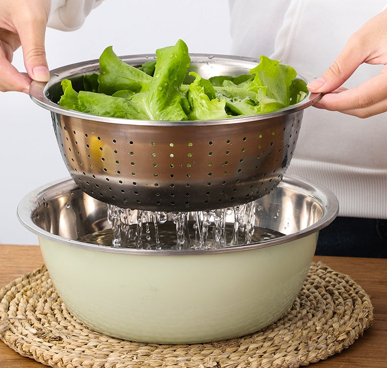 Stainless steel basin five piece set