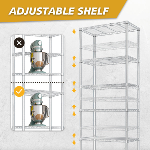 Adjustable Interlayer Spacing Six Layer Segmented Display Rack