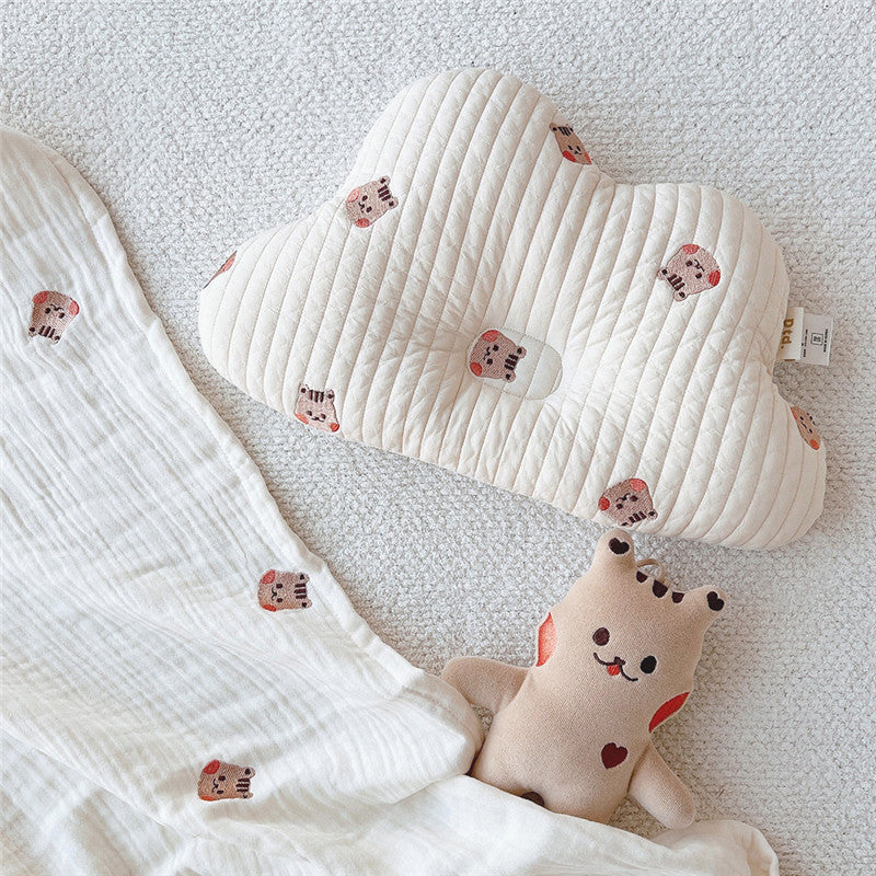 Baby Embroidery Breathable Sweat Absorbing Shaping Pillow