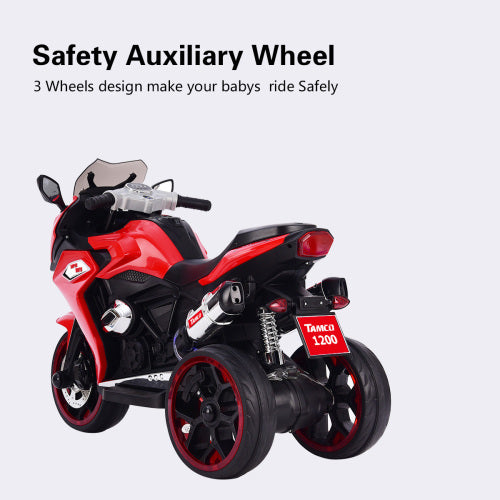 12V Kids Electric Motorcycle ,ride On Motorcycle,Three Lighting Wheels Kids Electric Toys Boys Girls Motorcycle, Children Battery Motor Bikes Rechargeable 3 Wheels Ride On Electric Motorcycle
