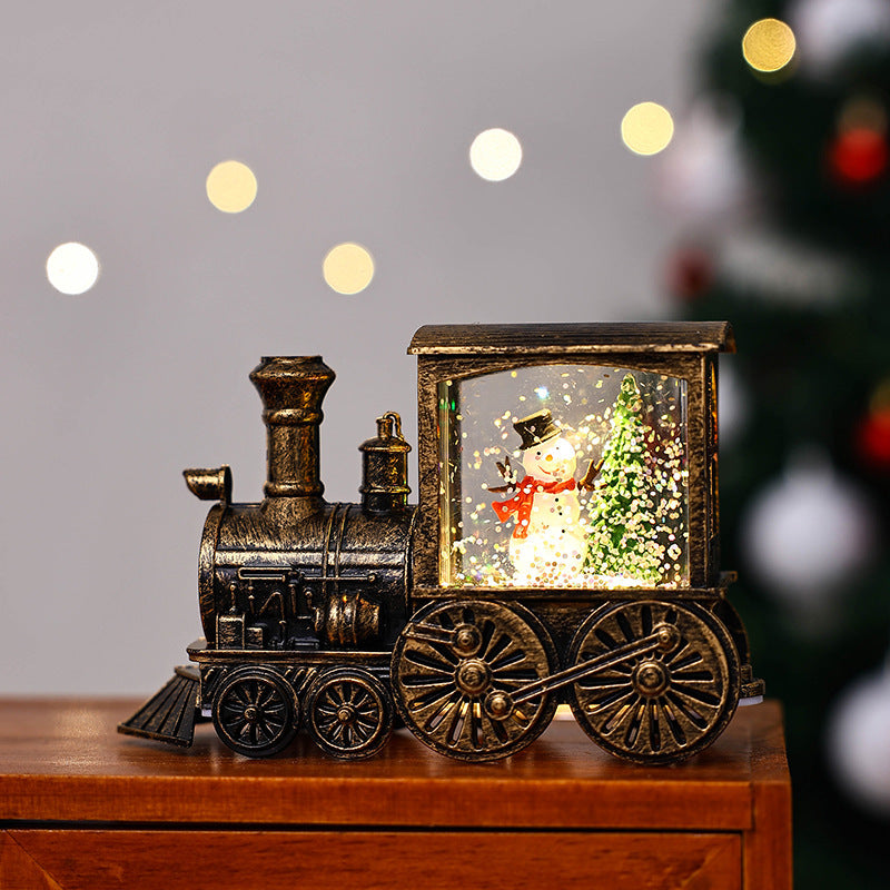 Decoración de tren de regalo de Navidad