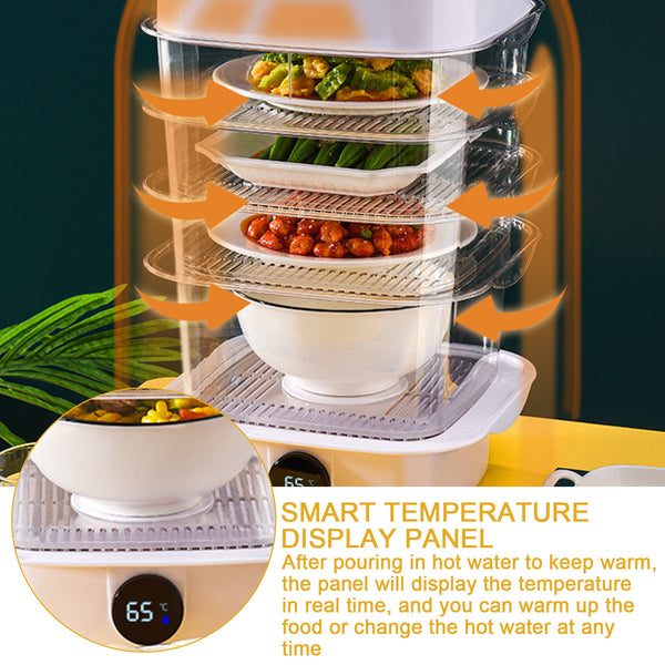 Funda para platos de varias capas, funda para conservar el calor, funda para cocina, caja para guardar restos de comida, campana de cocina apilable transparente, vaporera
