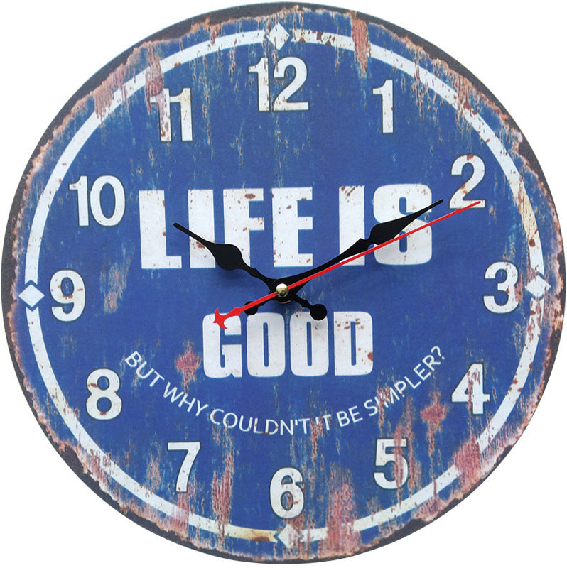 Simple Wood Grain Digital Density Plate Clock