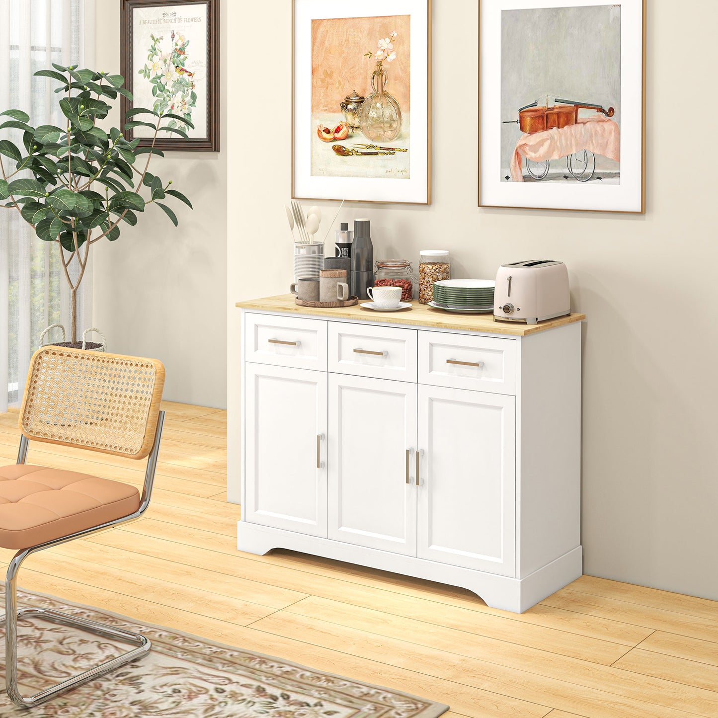 Modern Kitchen Sideboard Buffet Cabinet with Storage