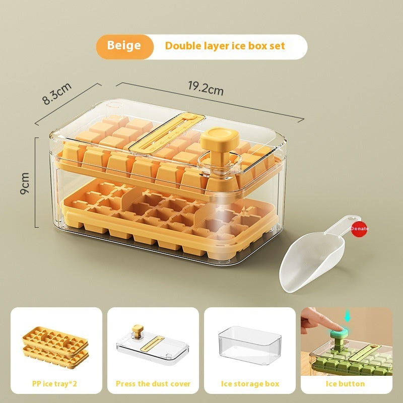 Multi-function One-click Press Ice Tray Household Quick-frozen Ice Cube Mold