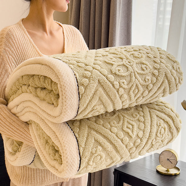 Class A Carved Velvet Blanket Double-sided Thick Blanket