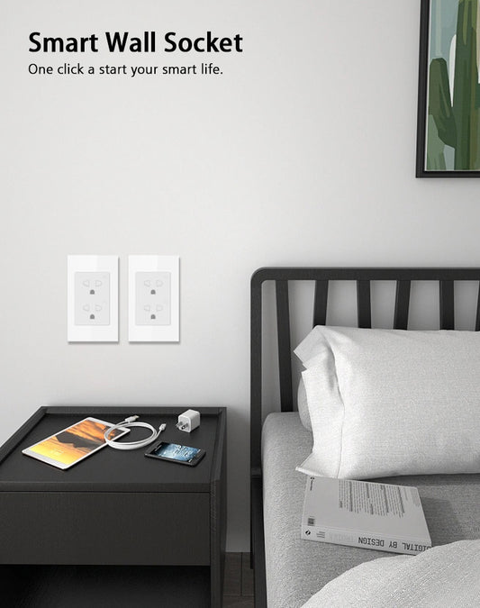 Graffiti WiFi Smart Wall Socket American Standard European Standard