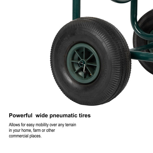 97 X53 X100cm Green Molten Iron Pipe Cart