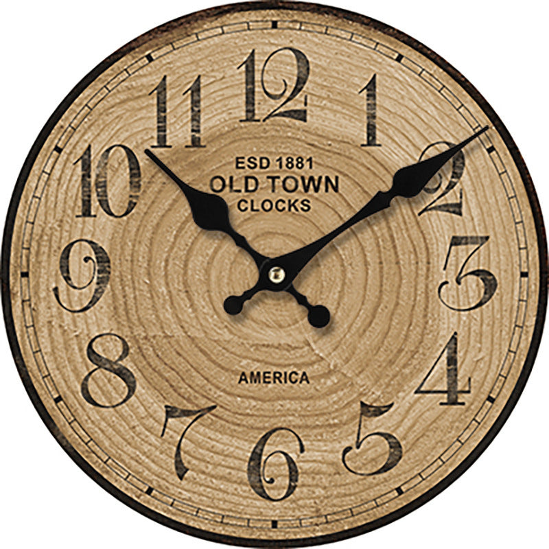 Simple Wood Grain Digital Density Plate Clock