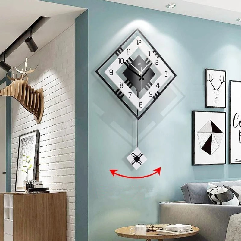 Nordic Clock Wall Clock Living Room Home Fashion Personality And Creativity