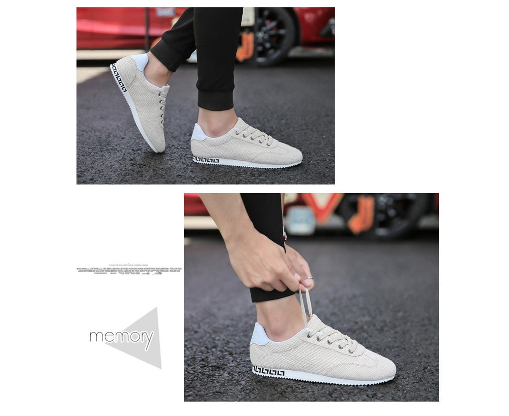 Men's tide shoes linen breathable casual shoes Korean youth students canvas shoes sports shoes