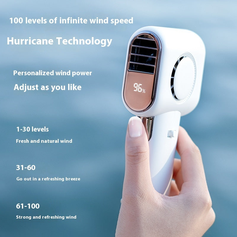 High-speed Portable Small Handheld Fan Outdoor Wind Charging Usb Fan