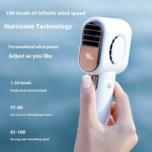 High-speed Portable Small Handheld Fan Outdoor Wind Charging Usb Fan