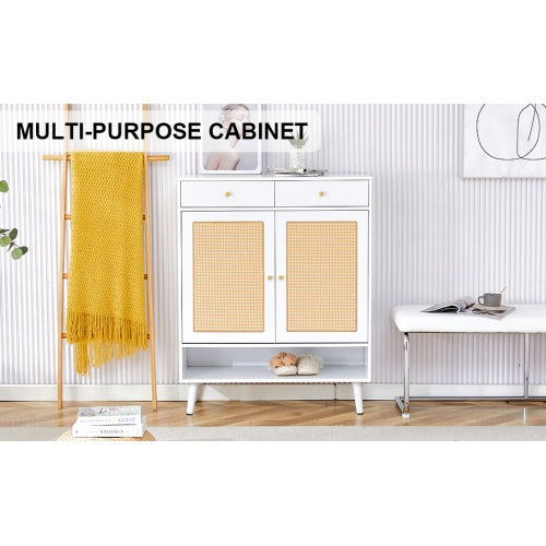 Modern Minimalist Storage Cabinet, Rattan Shoe Cabinet, Bed Top Cabinet. Beautiful Shape, Suitable For Corridors And Living Rooms