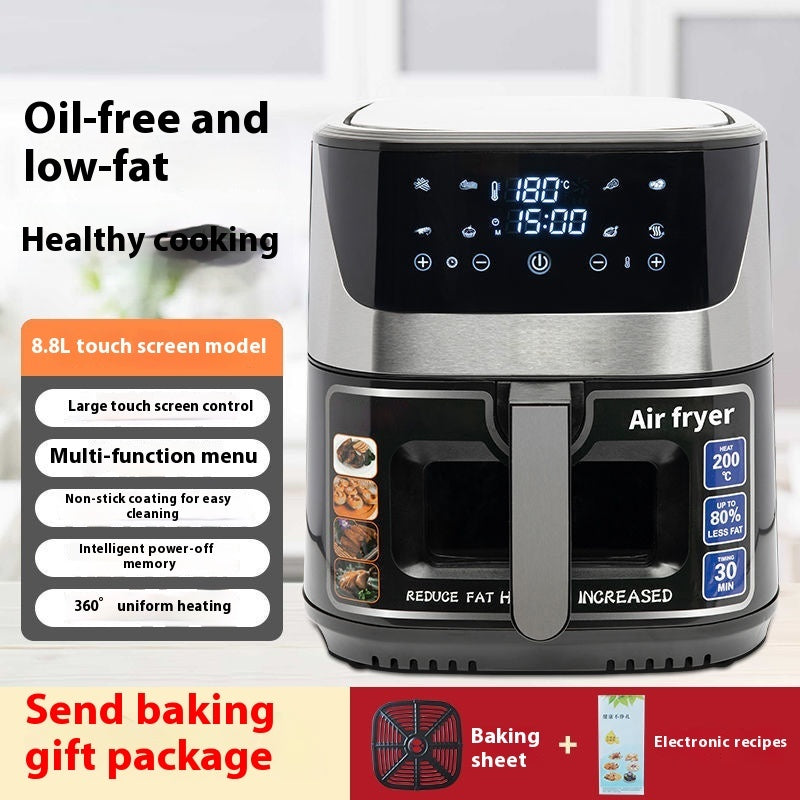 Household Air Fryer Large Capacity Visual Stainless Steel Automatic Multi-function