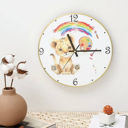 Cartoon Series Quiet Wall Clock For Home Decoration