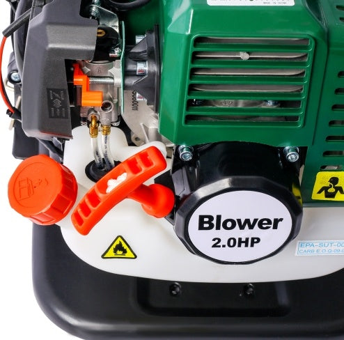 OSAKAPRO 52CC 2-Cycle Gas Backpack Leaf Blower With Extention Tube,green