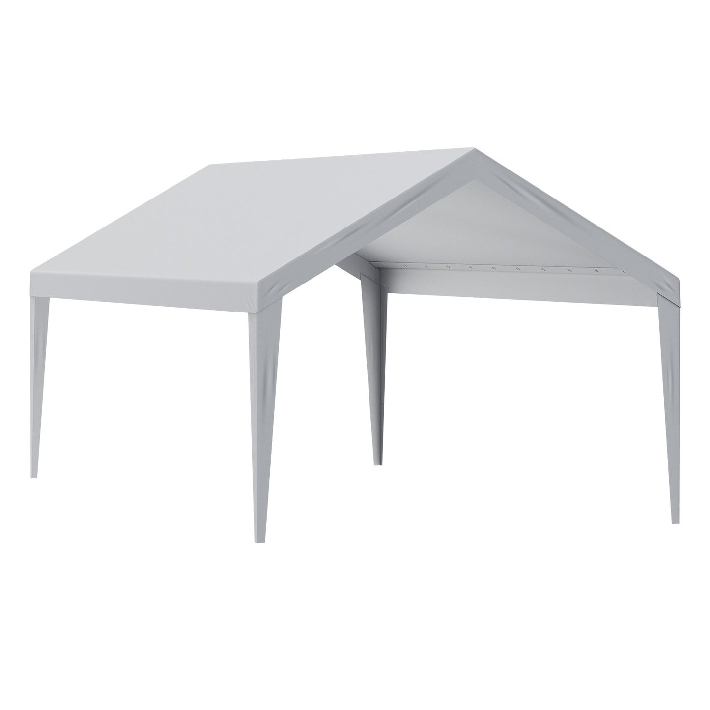 Carport Replacement Canopy Cover 12 X 20 Ft, Garage Top Tent Shelter Tarp Heavy-Duty Waterproof & UV Protected, Easy Installation With Ball Bungees,Grey Only Top Cover, Frame Not Include