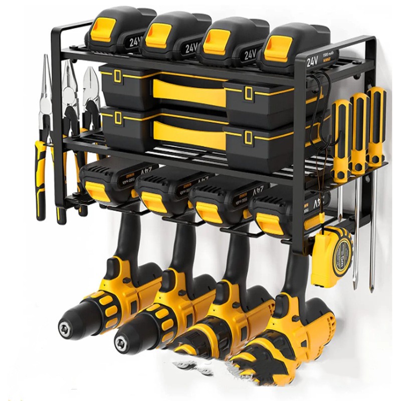 Four-layer Electric Drill Rack Wall-mounted Electric Tool Holder