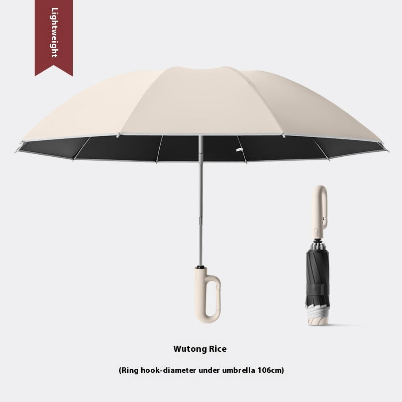 Dual-purpose Automatic Buckle Umbrella Aluminum Bone Folding Business Umbrella