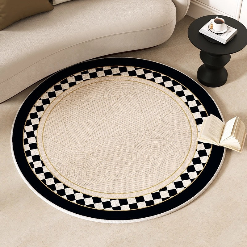 Cashmere-like Round Carpet Decoration Entrance Carpet