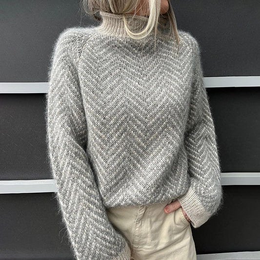 Pullover mit Stehkragen