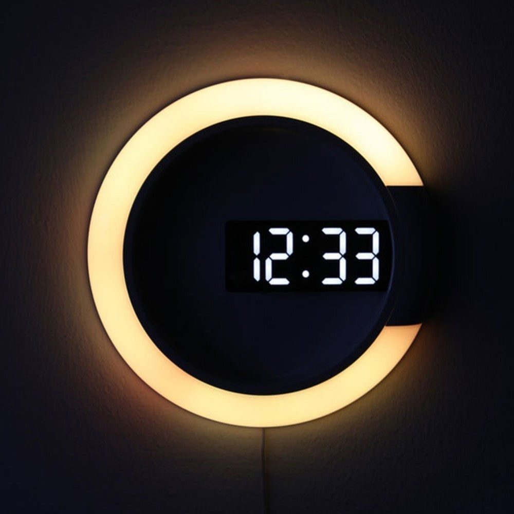 New LED mirror hollow wall clock