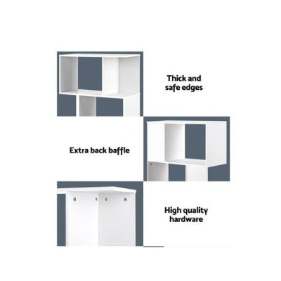 Five Layer Simple Household White Bookshelf