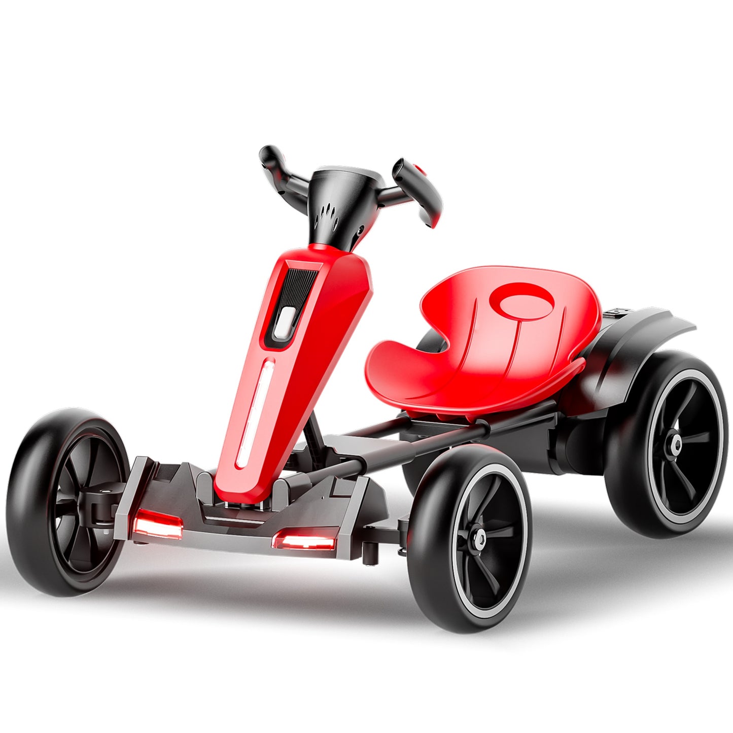 12V Electric Kids Pedal Go Kart, Folder Go Kart, Outdoor Ride On Toy With Adjustable Seat, 4 Non-Slip EVA Wheels For Boys And Girls For Age 3-8 Years Old