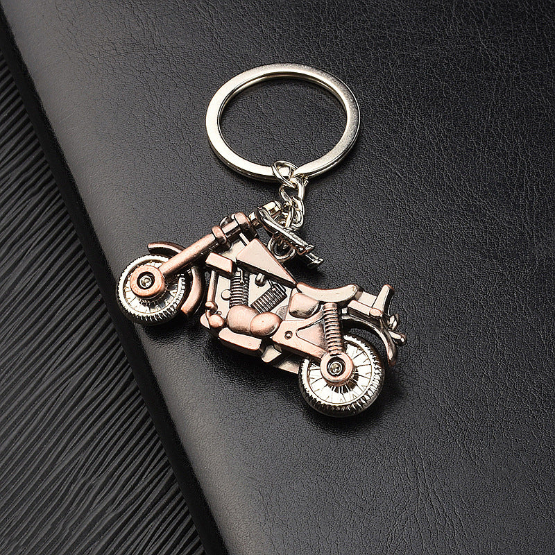 Simulation Retro 3D Motorcycle Keychain