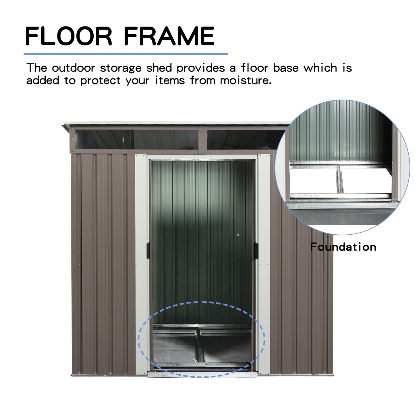 6ft X 5ft Outdoor Metal Storage Transparent Plate